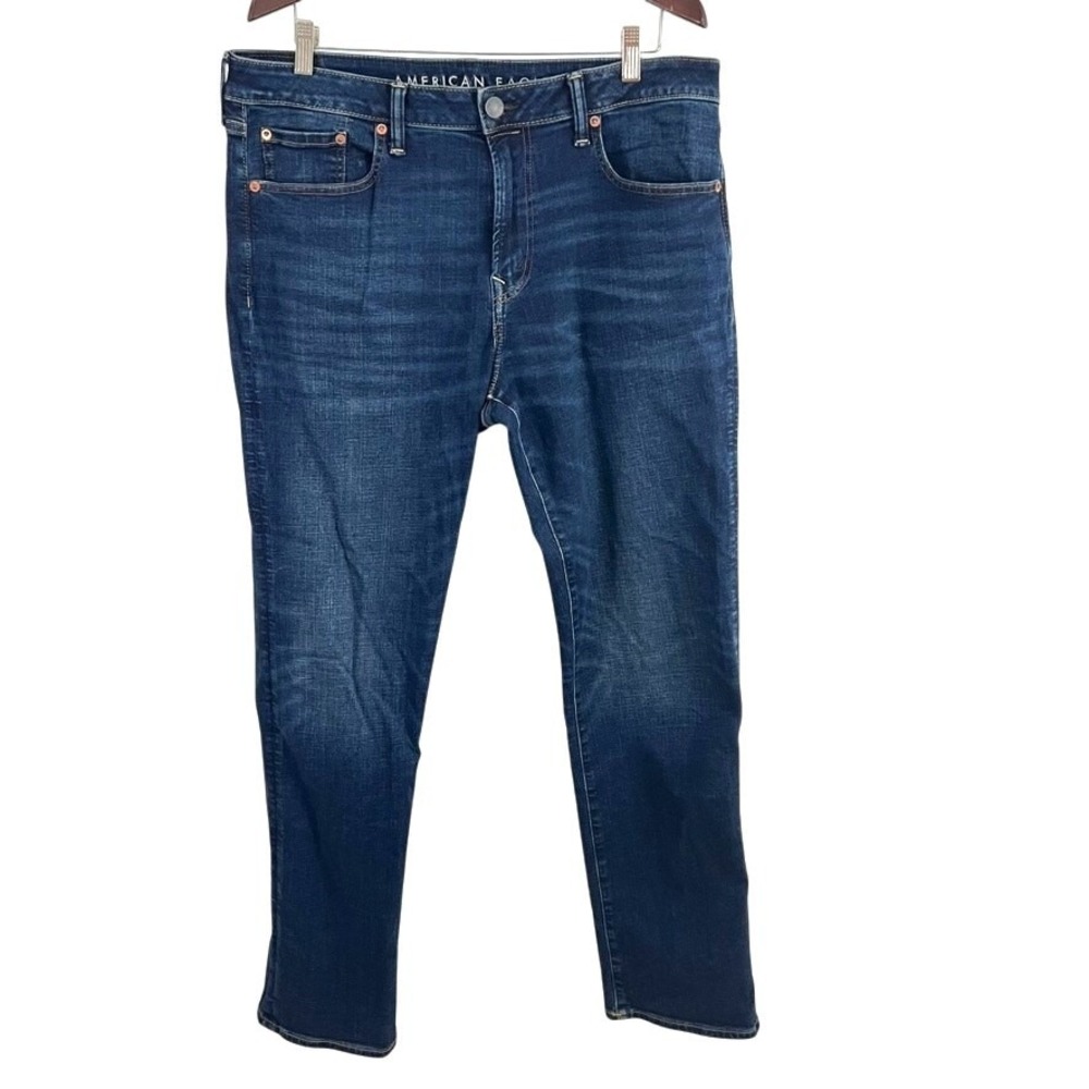 American Eagle Relaxed Straight Jeans Men Size 36 x 34 NEW Airflex